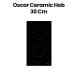 Oscar 30 cm Ceramic Hob with Energy Efficiency - Black |OBD30VCGTM