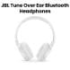 JBL TUNE Wireless, on-ear, active noise-cancelling headphones - White-600BTNC