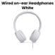 JBL Wired on-ear Headphones - White | TUNE 500