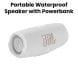 JBL Charge 5 Portable Waterproof Speaker With Powerbank, Experience Powerful Sound, Long-lasting Battery Life - White - CHARGE 5