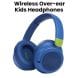 JBL JR 460NC Wireless Over-ear Noise Cancelling Kids Headphones - Blue