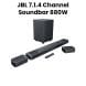 JBL Bar 1000 7.1.4 Channel Soundbar With Detachable Surround Speakers Dolby Atmos And DTS XA 880W - Black - BAR1000
