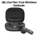 JBL Live Flex True Wireless Noise With 40 Hours Battery Life Earbuds, Enjoy Powerful Sound, Comfortable Fit - Black - JBLLIVEFLEX