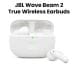 JBL Wave Beam 2 True Wireless Bluetooth 5.3, Active Noise Cancellation Earbuds With Deep Bass Sound - White - WAVEBEAM2