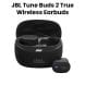 JBL Tune Buds 2 True Wireless Noise Cancelling Earbuds, Up To 48 Hours Total Playback, IP54 Dust And Water Resistant - Black - TUNEBUDS2