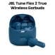 JBL Tune Flex True Wireless Noise Cancelling Earbuds  - Blue | TUNEFLEX