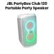 JBL PartyBox Club 120 Portable Party Speaker with Powerful Sound & Futuristic Lightshow - White | PARTYBOXCLUB120