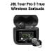 JBL Tour Pro 3 True Wireless Noise Cancelling Earbuds With Smart Charging Case, Up To 44 Hours Of Music Playback - Black - JBLTOURPRO3BLK
