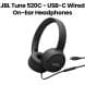 JBL Tune 520C Wired On-Ear Headphones With USB-C, Hi-Res Audio, JBL Pure Bass Sound, EQ Presets - Black - JBLT520CBLK