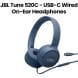 JBL Tune Wired On-Ear Headphones with USB-C – Blue | JBLT520CBLU