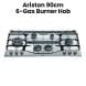 Ariston 90cm 6-Gas Burner Hob | PHN962/TX/IX/QA