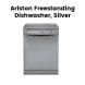 Ariston Freestanding Dishwasher, Silver | LFB 5B010 GB EX