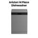 Ariston Dishwasher 14 Place Setting | Silver | ARDF 646CH XME