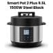 Nutricook 9-in-1 Smart Pot 2 Plus Electric Pressure Cooker 9.5L 1500W, Large Capacity Digital Multi Cooker | NC-SP210L