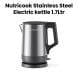 Nutricook 1.7L Stainless Steel Electric Kettle – Fast Boil Performance, Auto Shut-Off Safety, Durable Cordless Design | NC-USK501