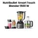 NutriBullet Smart Touch Blender 1500W – High Speed Countertop Blender with Touch Control for Smoothies & Ice Crushing,  NTS-1500