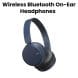 JVC Wireless Bluetooth On-Ear Headphones - Blue | HA-S35BT-A-UX