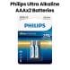 Philips Ultra Alkaline AAA Batteries 2-Pack |LR03E2B/97