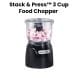 Hamilton Beach Stack & Press 3 Cup Food Chopper - Black | 72850-ME