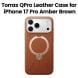 Torras QPro Leather Mobile Case for iPhone 17 Pro - Amber Brown| X00FX2606