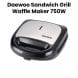 Daewoo 3-in-1 Sandwich Maker with Stainless Steel | DSM 908B