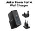 Anker PowerPort 4 Lite 4-Port Wall Charging Adapter - Black | A2042L11