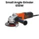 Black+Decker Angle Grinder with 3 Discs 650W - Black | G650-B5