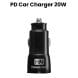 Heatz PD Fast 20W Smart Charging Car Charger - Black | ZCC2