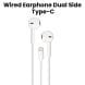 Heatz Stereo In-Ear Earphone Type C Connector - White | ZE27