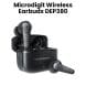 Microdigit Wireless Earbuds - Black | DEP380