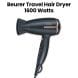 Beurer Travel Hair Dryer 1600W - Black | HC25