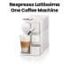 Nespresso Lattissima One Coffee Machine - White | F121-ME-WH-NE