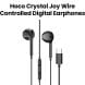 HOCO Crystal Joy Wire-Controlled Earphones with Microphone - White | M101