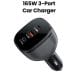 Acefast 165W 3-Port Car Charger (2*USB-C+USB-A) - Black | B14