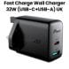 Acefast PD32W Dual Port Charger (USB-C+USB-A) UK - Black | A8