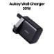 Aukey Portable 30W PD Wall Charger - Black |PA-R1P-BK