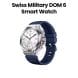 Swiss Military Smart Watch with Silver Frame Blue Silicon Strap | SM-WCH-DOM6-SILF-BLUSS