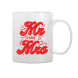 White Mug Printed in Red Mr. & Mrs.