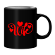 Black Mug Printed in Red Husband & Wife