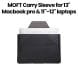 Moft Carry Sleeve for 13" MacBook Pro and 11"-12" Laptops | Black | MB002-1-13A-BK