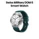 Swiss Military Smart Watch with Silver Frame & Green Silicon Strap | SM-WCH-DOM6-SILF-GRNSS