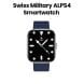 Swiss Military Smart Watch with Silver Frame & Blue Silicon Strap | SM-WCH-ALPS4-SILF-BLUSS