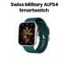 Swiss Military Smart Watch with Silver Frame & Green Silicon Strap | SM-WCH-ALPS4-SILF-GRNSS