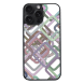 iPhone 15 Pro Max Black Case  Printed With Multicolour Square Background