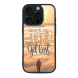 iPhone 16 Pro Max Black Case  Printed With Travel Lettering With Quote And Image