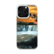 iPhone 16 Pro Transparant Case Printed With Scenic View Waterfall Againest Sky Sunset