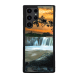 Samsung S24 Ultra Black Case Printed With Scenic View Waterfall Againest Sky Sunset