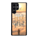 Samsung S24 Ultra Black Case  Printed With Travel Lettering With Quote And Image