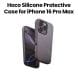 Hoco Silicone Protective Case for iPhone 16 Pro Max | Black | DG30