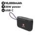 Swiss Military 10,000 mAh Compact Mini Power Bank with LED Display 35W – Black |SM-PB-10K-35W-MINI-LED-CBL